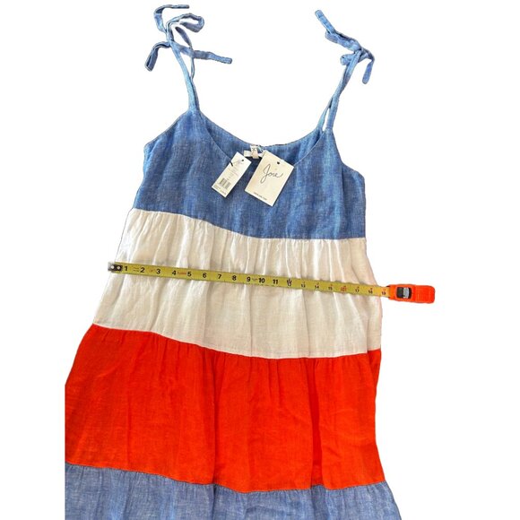 NWT Joie 100% Linen Colorblock Striped Maxi Dress Multi Eugenia Size M - Picture 10 of 14